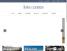 Tablet Screenshot of lotsandcrates.co.za